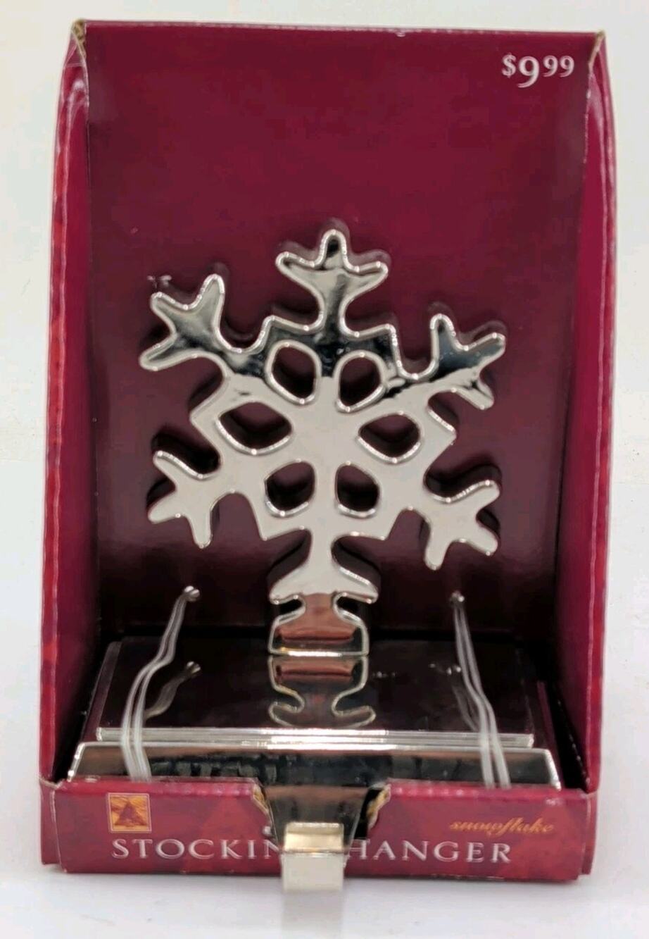 Bed Bath & Beyond Iron Snowflake Stocking Holder Weighted Mantel Hanger Silver3D